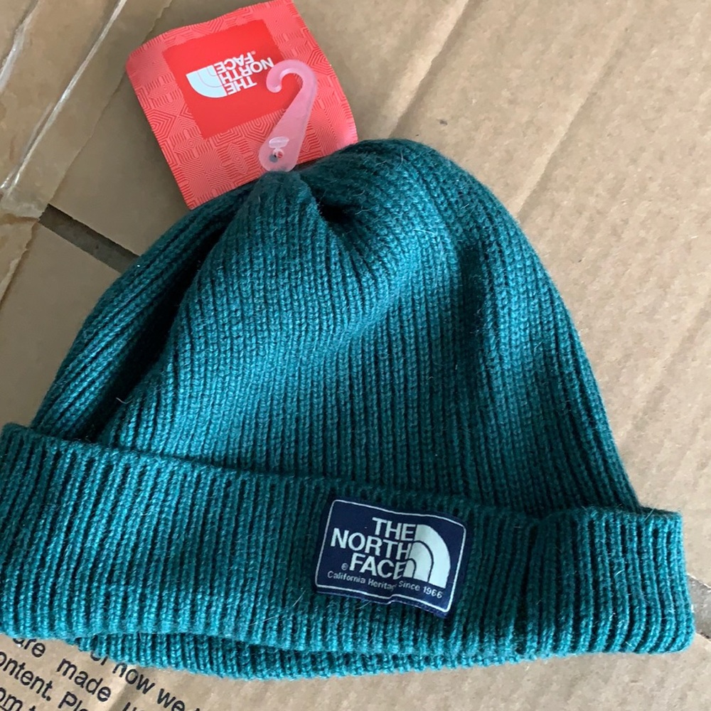 The North Face green winter hat NWT